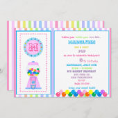 Invitation à la soirée Rainbow Gumball (Devant / Derrière)