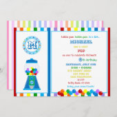 Invitation à la soirée Rainbow Gumball (Devant / Derrière)