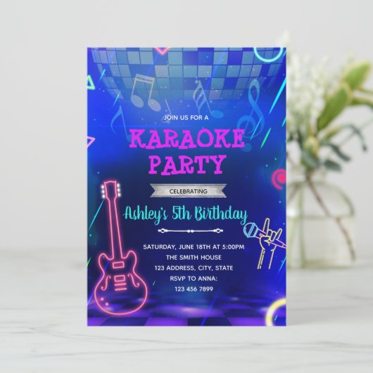 Invitation à la soirée rock disco (Debout devant)