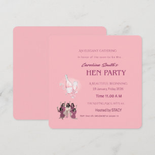 Invitation à la soirée Rose Coquette Élégante do