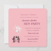 Invitation à la soirée Rose Coquette | Élégante do (Devant)