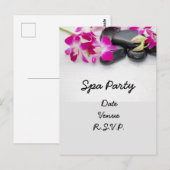 Invitation à la soirée Spa de l'Orchidée Pourpre a (Devant / Derrière)