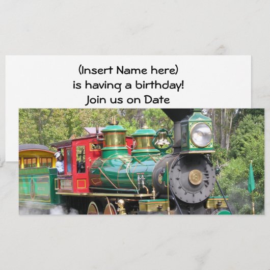 Invitation à la soirée Steam Train (Devant / Derrière)