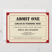 Invitation à la soirée Stub (Devant)