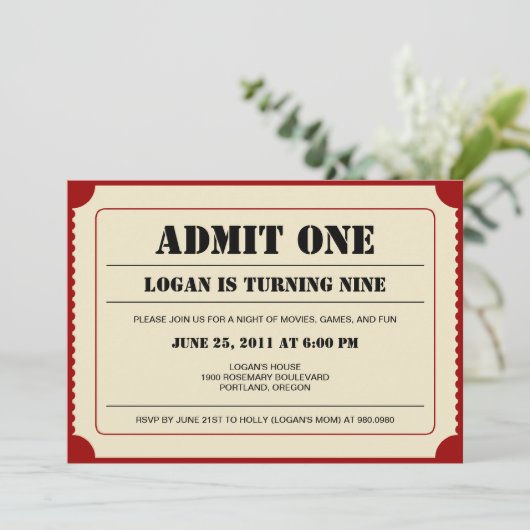 Invitation à la soirée Stub (Debout devant)