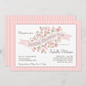 Invitation à la soirée thé de la Fête de l'mariée  (Devant / Derrière)