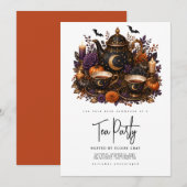 Invitation à la soirée thé Halloween (Devant / Derrière)