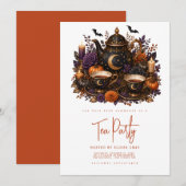 Invitation à la soirée thé Halloween (Devant / Derrière)