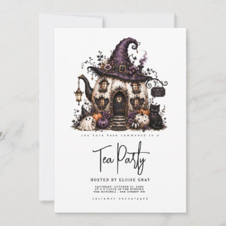 Invitation à la soirée thé Halloween