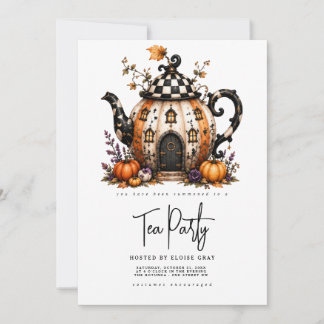 Invitation à la soirée thé Halloween