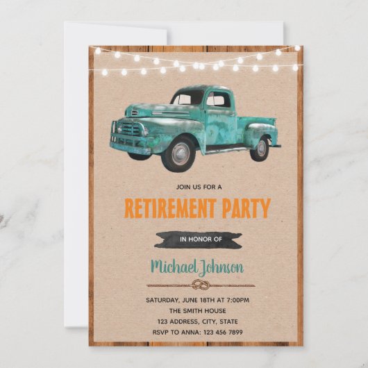 Invitation à la soirée thématique sur les camions  (Devant)