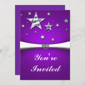 Invitation à la soirée violette des Silver Stars (Devant / Derrière)