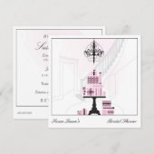 Invitation à la table cadeau des Mariages Fêtes de (Devant / Derrière)