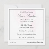 Invitation à la table cadeau des Mariages Fêtes de (Dos)