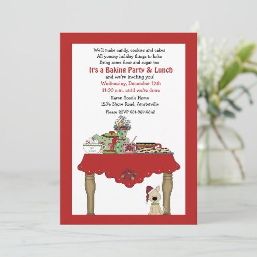 Invitation à la table de vacances (Debout devant)