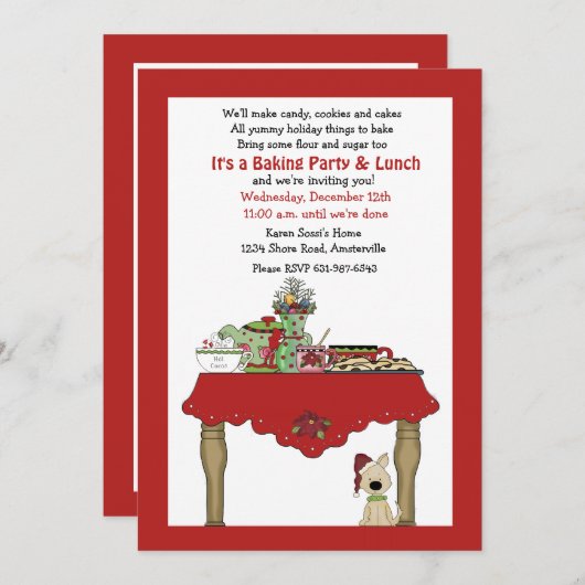 Invitation à la table de vacances (Devant / Derrière)