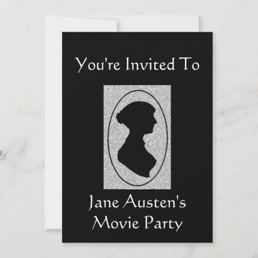 Invitation à la Tea Party de Jane Austen 2 (Devant)
