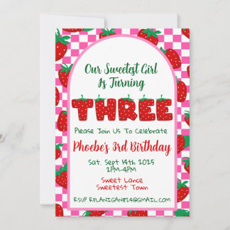 Invitation à la Troisième Fête d'Anniversaire Berr