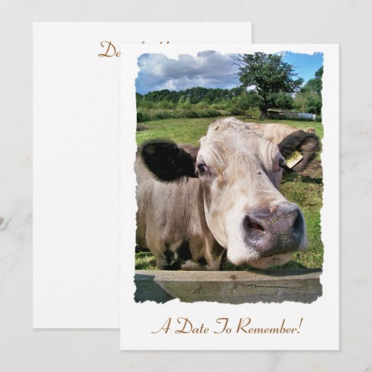 INVITATION À LA VACHE CUITE (Devant / Derrière)