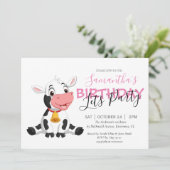 invitation à la vache de fête d'anniversaire (Debout devant)
