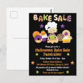Invitation à la vente de pâtisseries d'Halloween (Devant / Derrière)