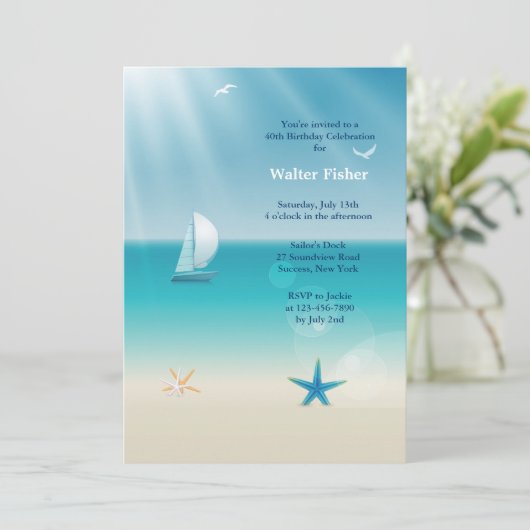 Invitation à la voile d'été (Debout devant)