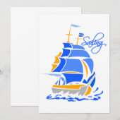 Invitation à la voile, personnalisable (Devant / Derrière)