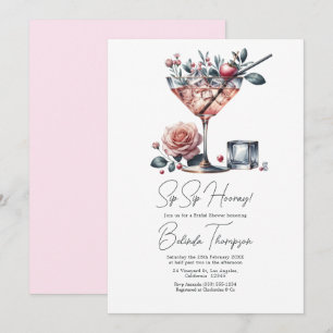 Invitation À la vôtre ! Bar de Mimosa rosé pour enterrement d