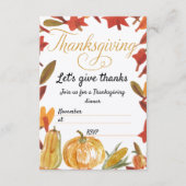 Invitation à l'action de grâce avec RSVP (Devant)