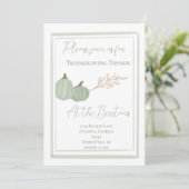 Invitation à l'action de grâce formelle verte (Debout devant)