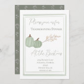 Invitation à l'action de grâce formelle verte (Devant / Derrière)