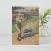 Invitation à l'affiche de baseball Vintage (Debout devant)