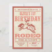 Invitation à l'affiche du rodéo d'anniversaire de (Devant)