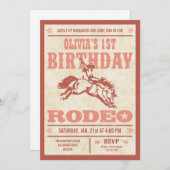 Invitation à l'affiche du rodéo d'anniversaire de  (Devant / Derrière)