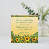 Invitation à l'aide de tourbillon de tournesol (Debout devant)