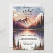 Invitation À Lakeside Mountain Fun Nature Lake Fête des marié (Devant)