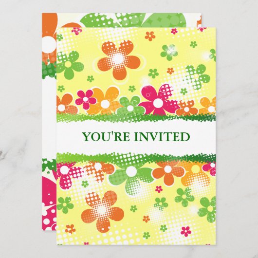 Invitation à l'alimentation en fleurs (Devant / Derrière)