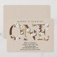 Invitation à l'alphabet de coton pour le premier a