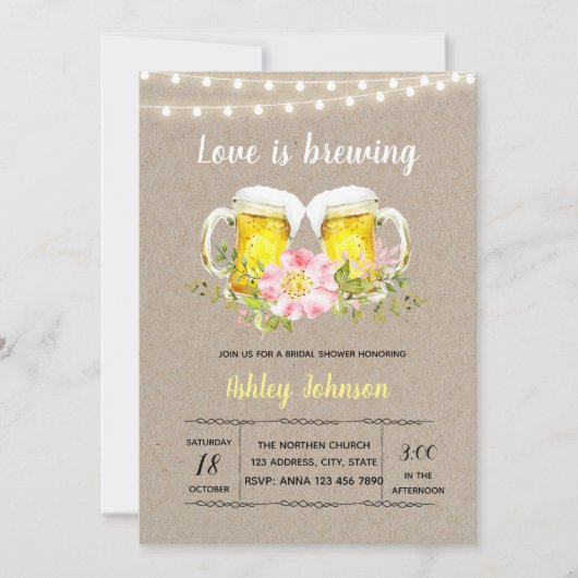 Invitation à l'amour de fiançailles est en train d (Devant)