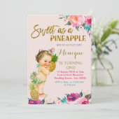 Invitation à l'ananas le premier anniversaire (Debout devant)