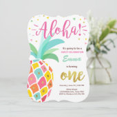 Invitation à l'ananas Tropical Luau Hawaii (Debout devant)