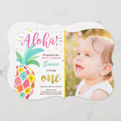 Invitation à l'ananas Tropical Luau Hawaii (Devant / Derrière)