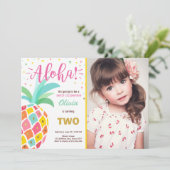 Invitation à l'ananas Tropical Luau Hawaii (Debout devant)