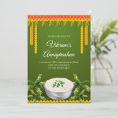 Invitation à l'Annaprashan numérique pour la cérém (Debout devant)