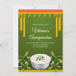 Invitation à l'Annaprashan numérique pour la cérém