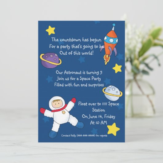 Invitation à l'anniversaire (Debout devant)