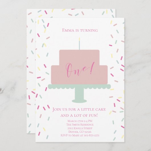 Invitation à l'anniversaire (Devant / Derrière)