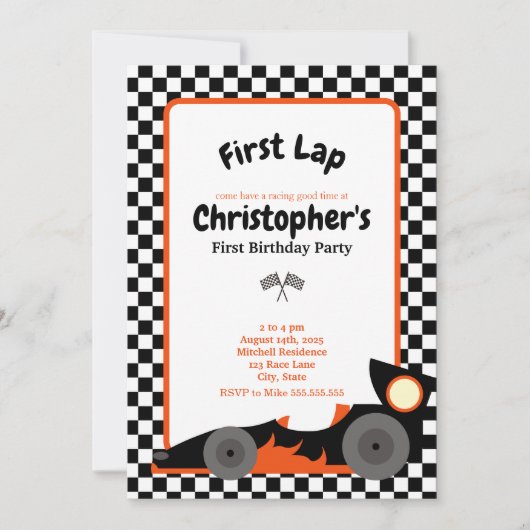 Invitation à l'anniversaire (Devant)