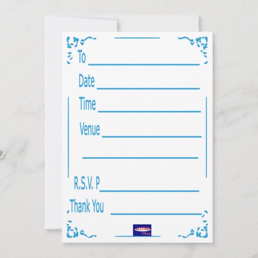 Invitation à l'anniversaire (Dos)