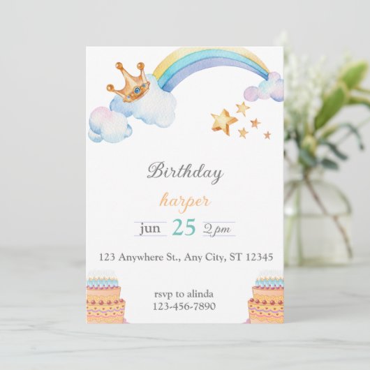 invitation à l'anniversaire (Debout devant)